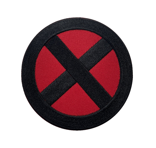 X-Men Classic Red & Black Logo Hook & Loop Patch